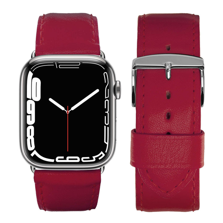 Holi Apple Watch - Bracelet cuir de vachette Fushia 44mm 45mm 46mm 49mm