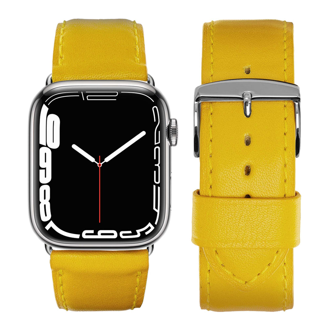 Holi Apple Watch - Yellow Cowhide Leather Strap 42 mm
