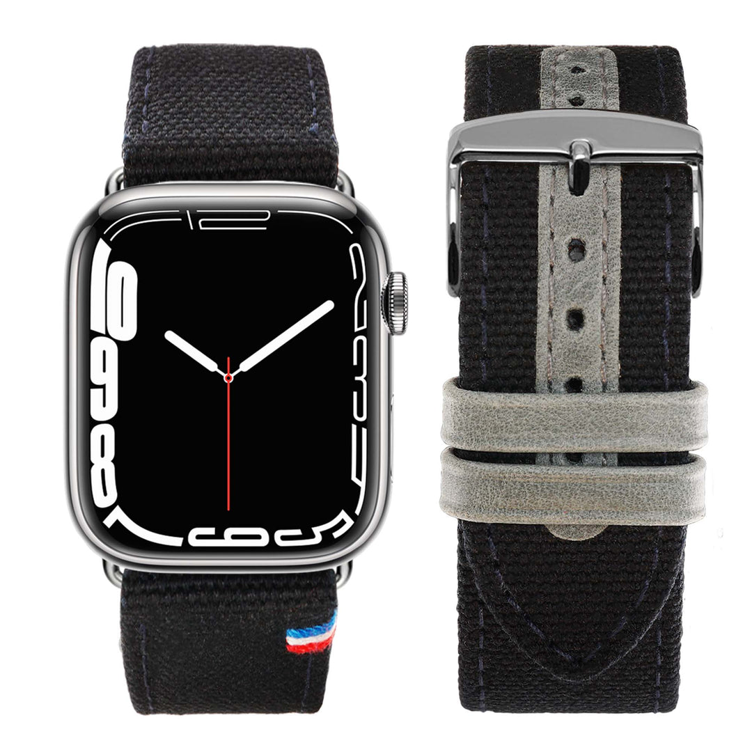 New Rover - Bracelet Apple Watch tissu renforcé Marine 44mm 45mm 46mm 49mm