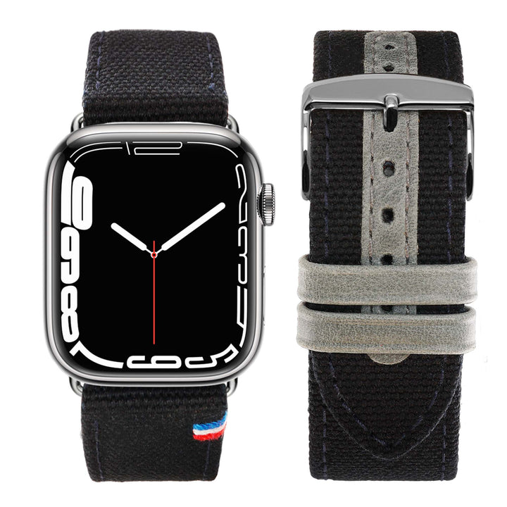 New Rover - Bracelet Apple Watch tissu renforcé Marine 44mm 45mm 46mm 49mm