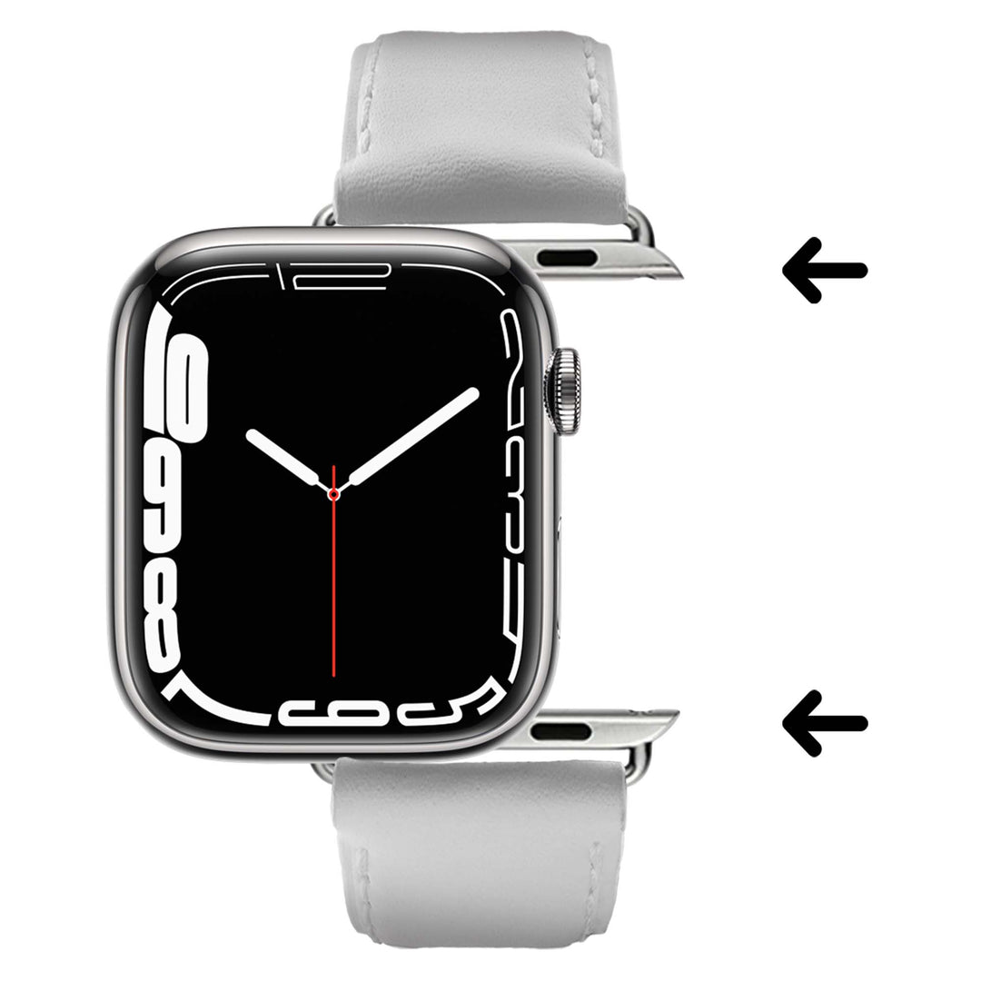 Holi Apple Watch - White Cowhide Leather Strap 46 / 49 mm