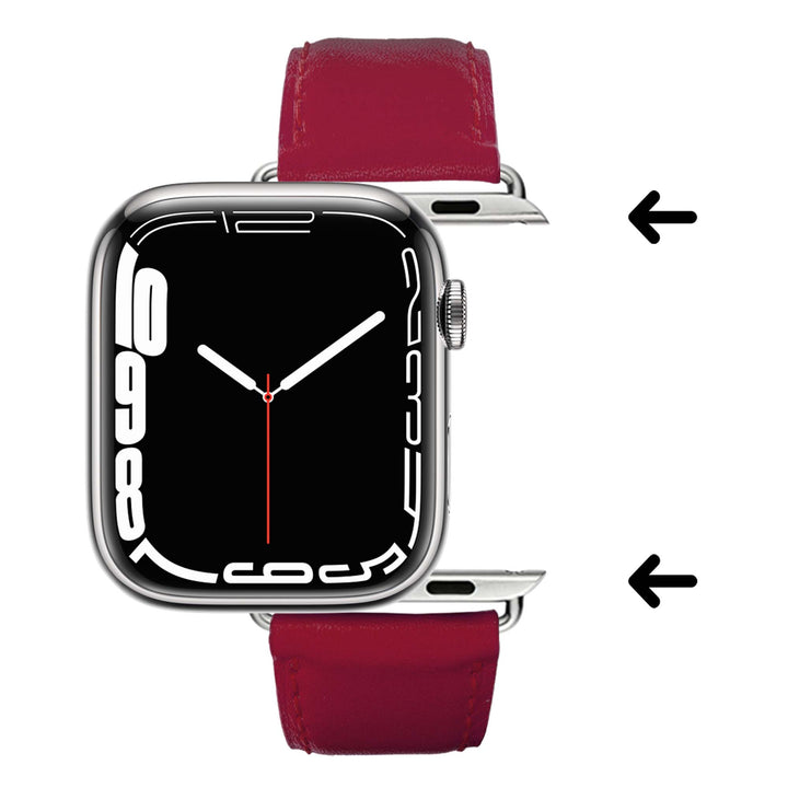 Holi Apple Watch - Bracelet cuir de vachette Fushia 44mm 45mm 46mm 49mm