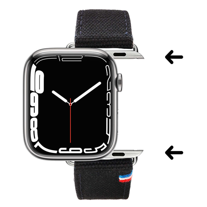New Rover - Bracelet Apple Watch tissu renforcé Marine 44mm 45mm 46mm 49mm
