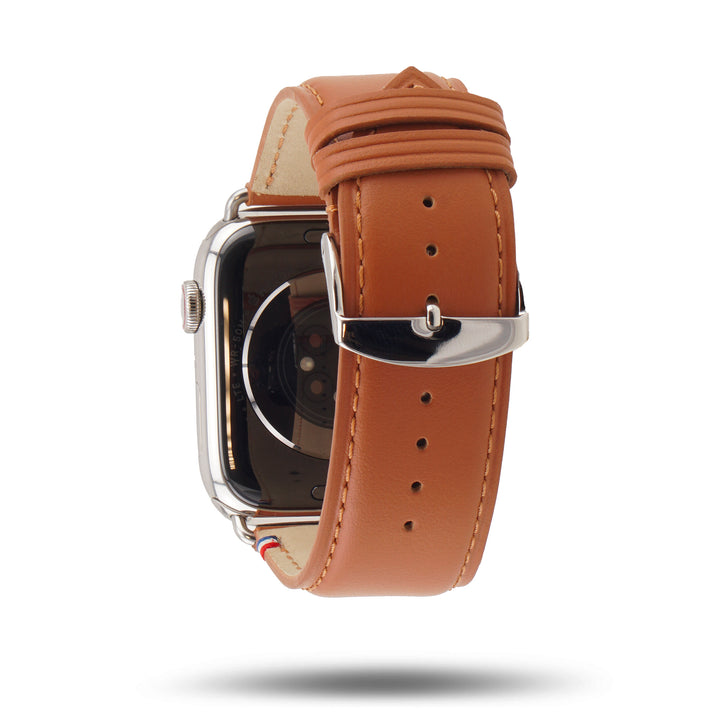 Aquarelle - Bracelet Apple Watch cuir petite taille Gold 44mm 45mm 46mm 49mm