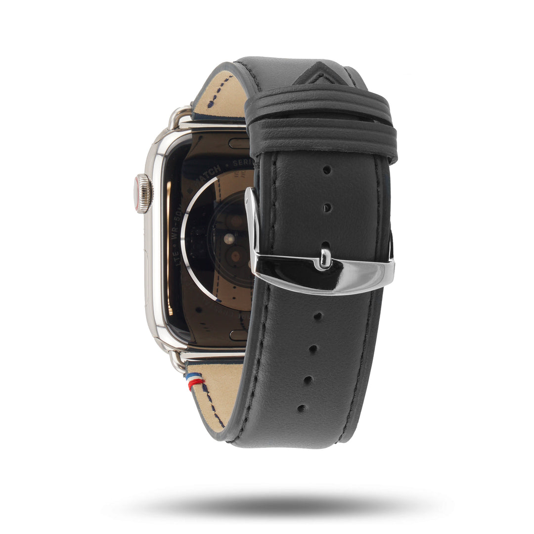 Aquarelle - Bracelet Apple Watch cuir petite taille Noir 38mm 40mm 41mm 42mm