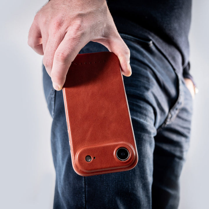 Coque Arsene cuir pleine fleur - iPhone 17 Air - Miel