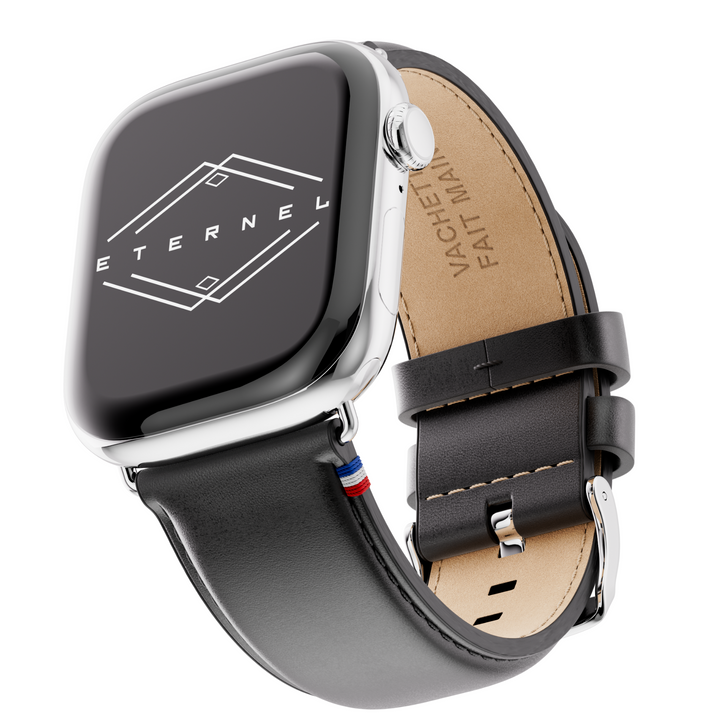 Richelieu - Bracelet Apple Watch noir 44mm 45mm 46mm 49mm