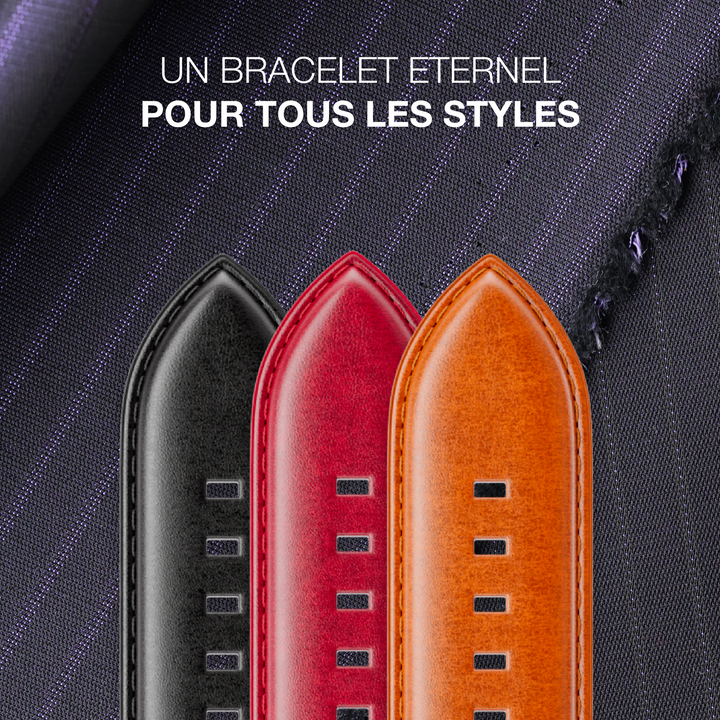 Richelieu - Bracelet Apple Watch noir 44mm 45mm 46mm 49mm