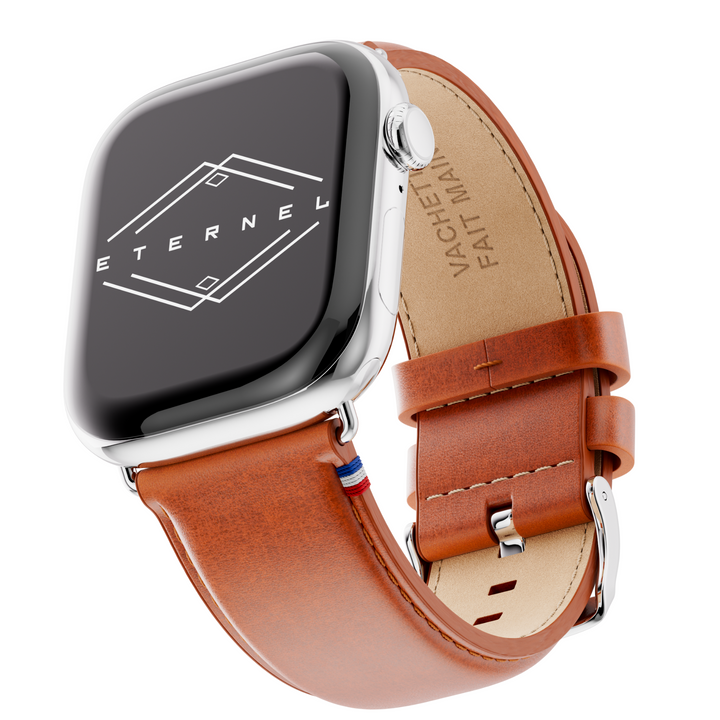 Richelieu - Bracelet Apple Watch cognac 44mm 45mm 46mm 49mm