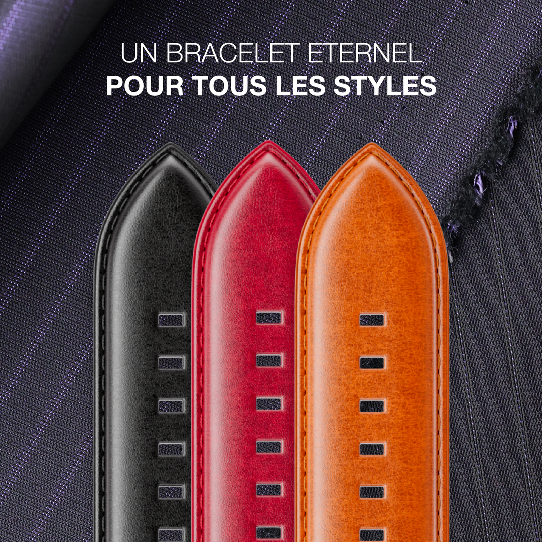 Richelieu - Bracelet Apple Watch cognac 44mm 45mm 46mm 49mm