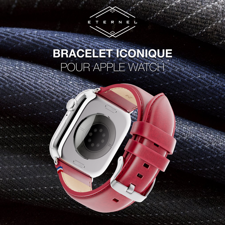 Richelieu – Apple Watch Armband Rot 46 / 49 mm
