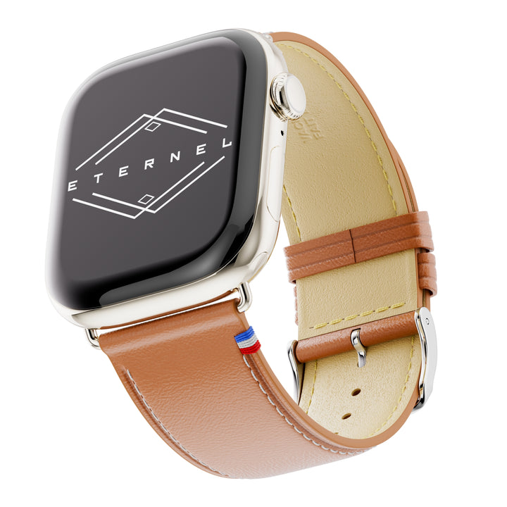 Simple tour - Cuir de vachette graissé Apple Watch Gold 44mm 45mm 46mm 49mm