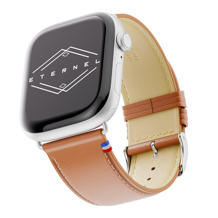 Simple tour - Cuir de vachette graissé Apple Watch Gold 44mm 45mm 46mm 49mm