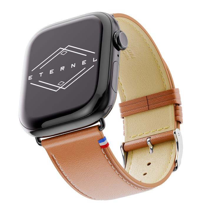 Simple tour - Cuir de vachette graissé Apple Watch Gold 44mm 45mm 46mm 49mm