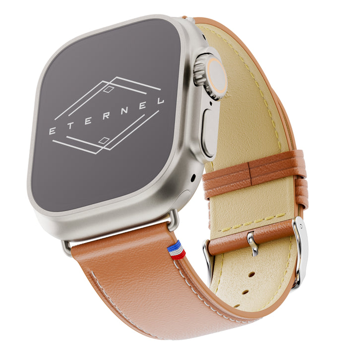 Simple tour - Cuir de vachette graissé Apple Watch Gold 44mm 45mm 46mm 49mm