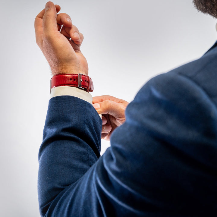 Richelieu – Apple Watch Armband Rot 46 / 49 mm