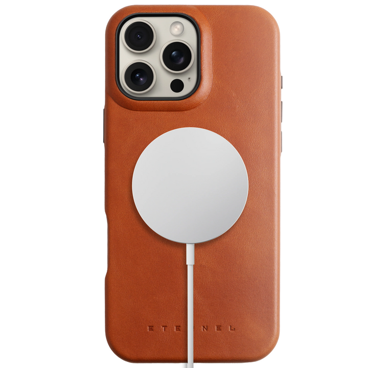 Coque Arsene cuir pleine fleur - iPhone 16 Pro Max - Miel