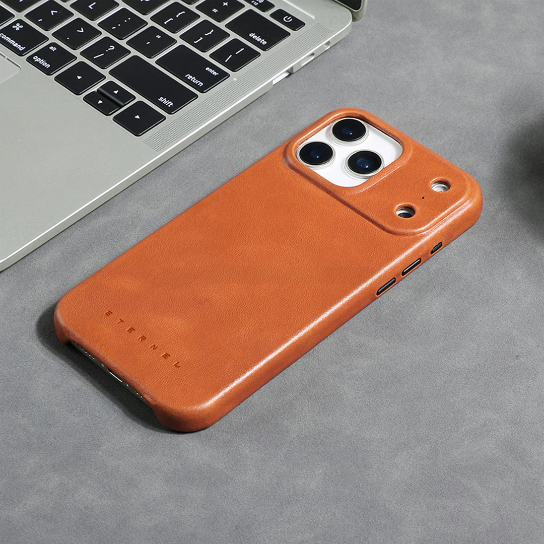 Coque Arsene cuir pleine fleur - iPhone 17 Pro - Miel