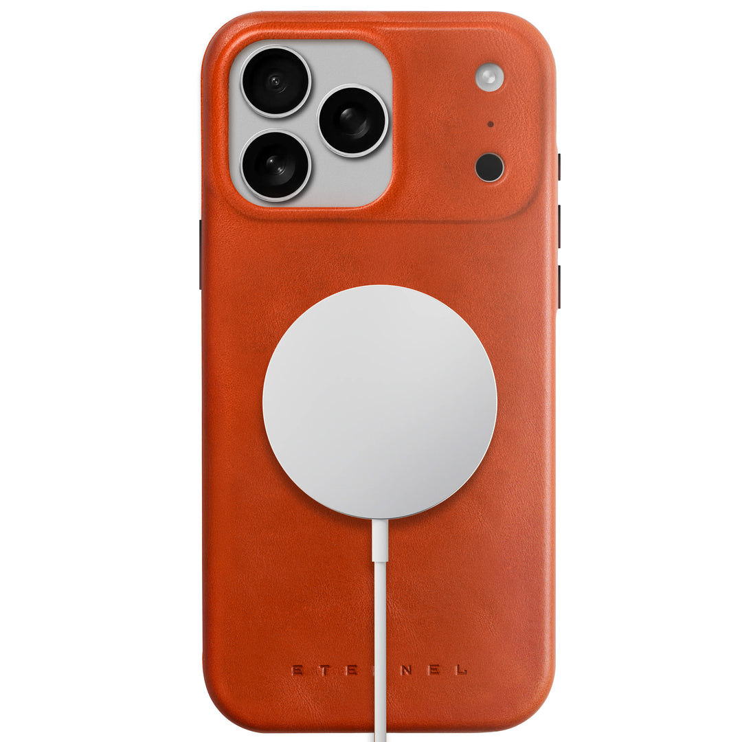 Coque Arsene cuir pleine fleur - iPhone 17 Pro Max - Miel