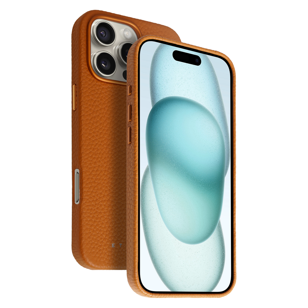 Coque Elise cuir grainé - iPhone 16 Pro Max - Gold