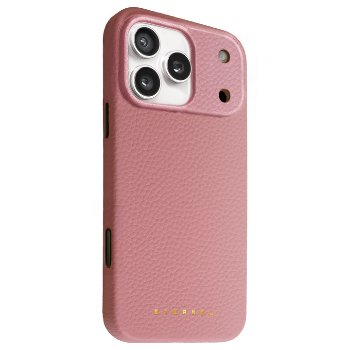 Coque Elise cuir grainé - iPhone 17 Pro - Rose