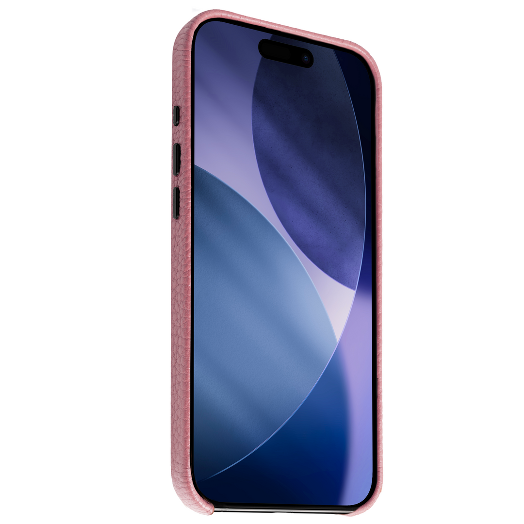 Coque Elise cuir grainé - iPhone 17 Pro - Rose