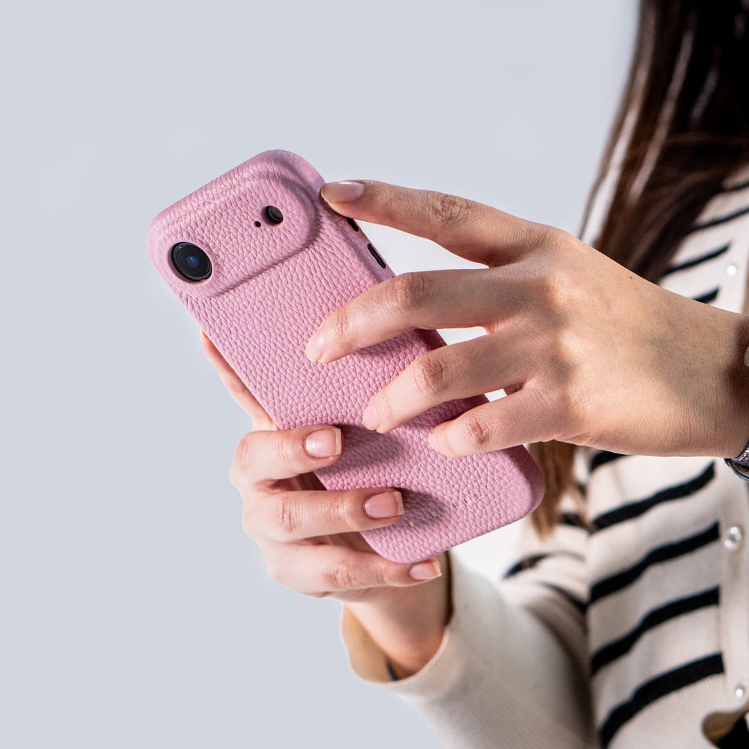 Coque Elise cuir grainé - iPhone 17 Air - Rose