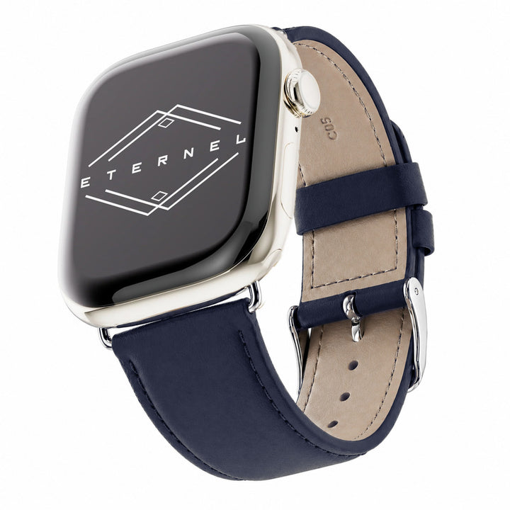 Holi Apple Watch - Bracelet cuir de vachette Marine 44mm 45mm 46mm 49mm