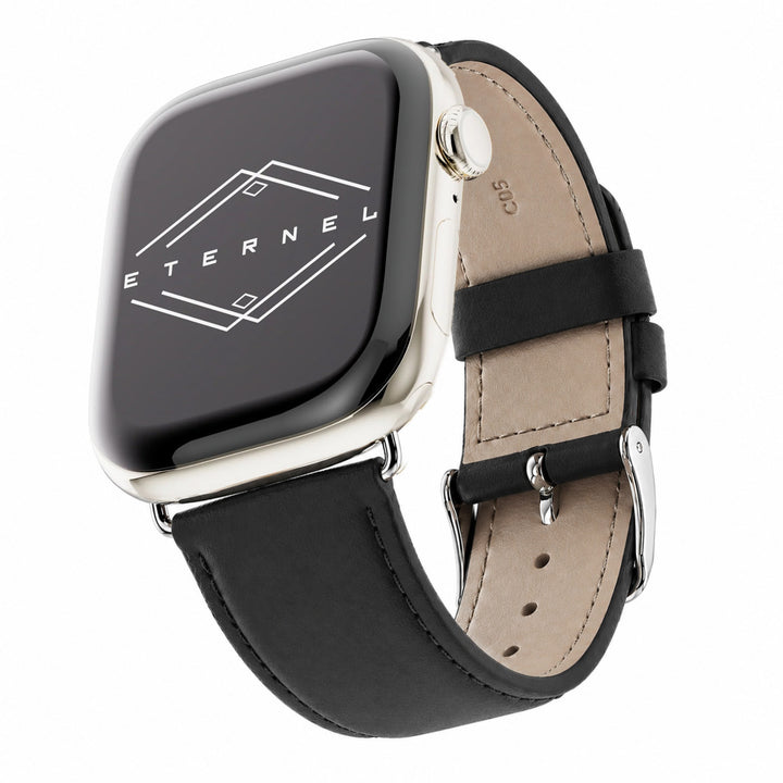 Holi Apple Watch - Bracelet cuir de vachette Noir 38mm 40mm 41mm 42mm