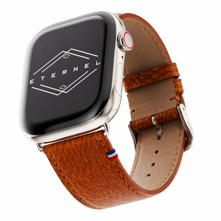 Horizon - Cuir marin français upcyclé - Bracelet Apple Watch Aurore 44mm 45mm 46mm 49mm