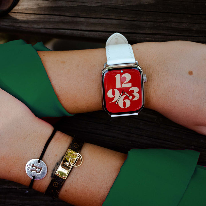 Holi Apple Watch - White Cowhide Leather Strap 46 / 49 mm