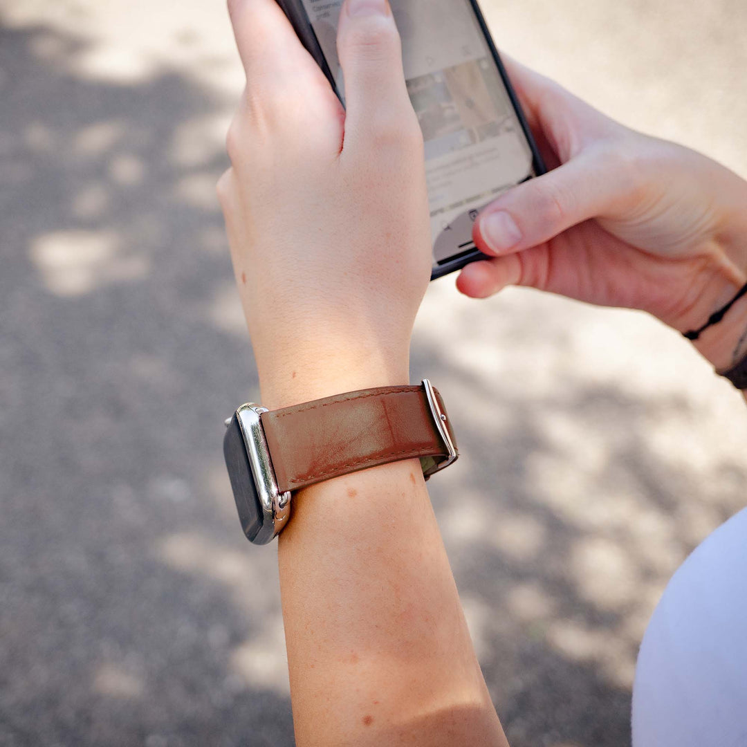 Holi Apple Watch - Bracelet cuir de vachette Gold 38mm 40mm 41mm 42mm