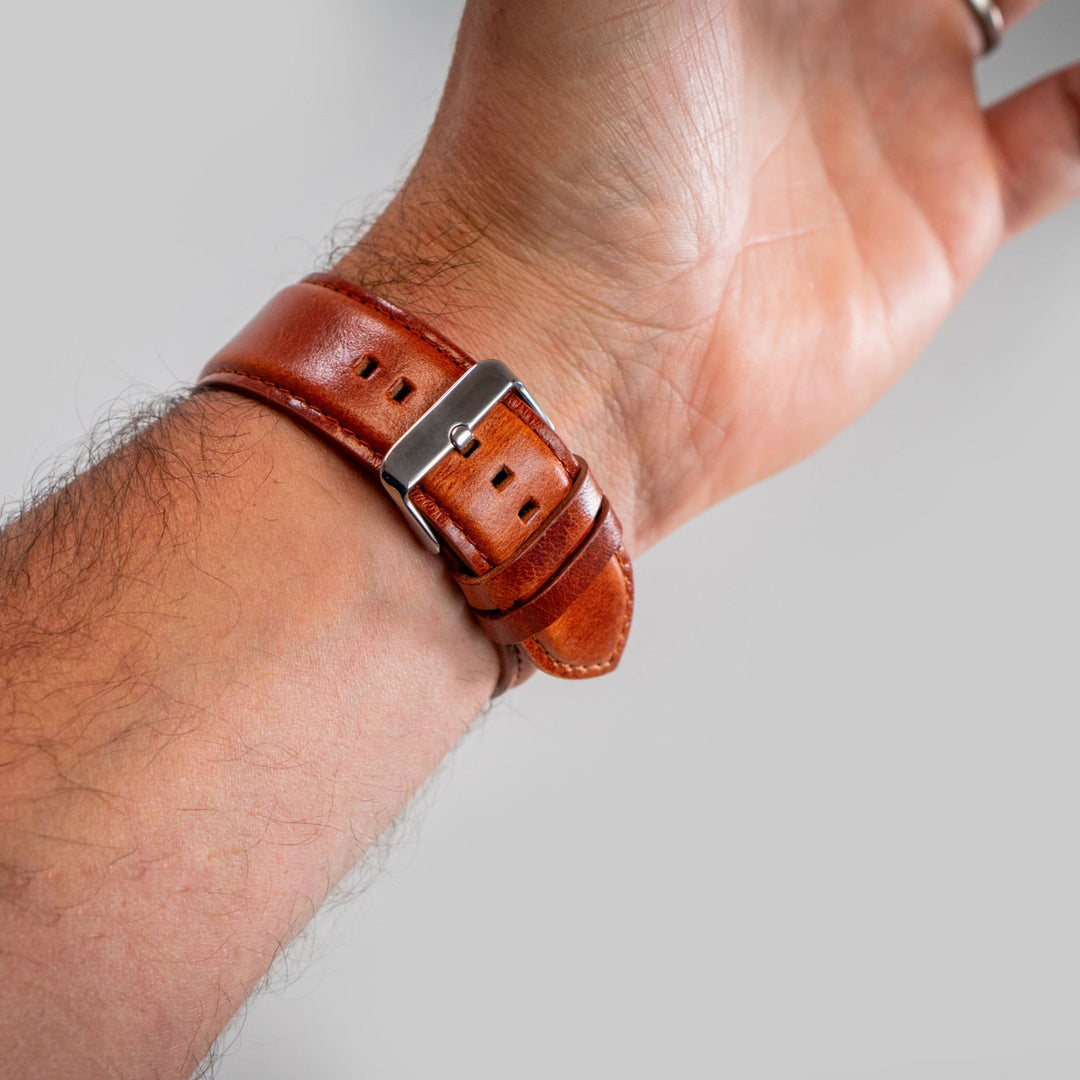 Richelieu - Bracelet Apple Watch cognac 44mm 45mm 46mm 49mm