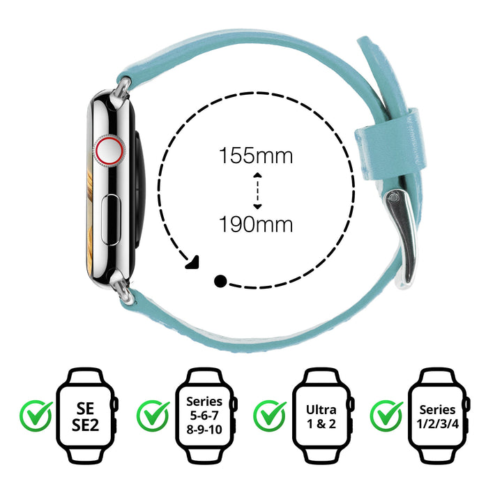 Holi Apple Watch - Slate Blue Cowhide Leather Strap 46 / 49 mm