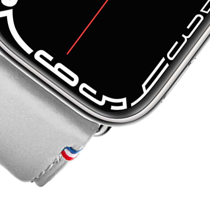 Aquarelle - Bracelet Apple Watch cuir petite taille Blanc 44mm 45mm 46mm 49mm